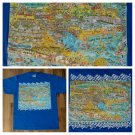 vintage Cabo San Lucas Map Art Paint Souvenir t shirt L mexico vacation