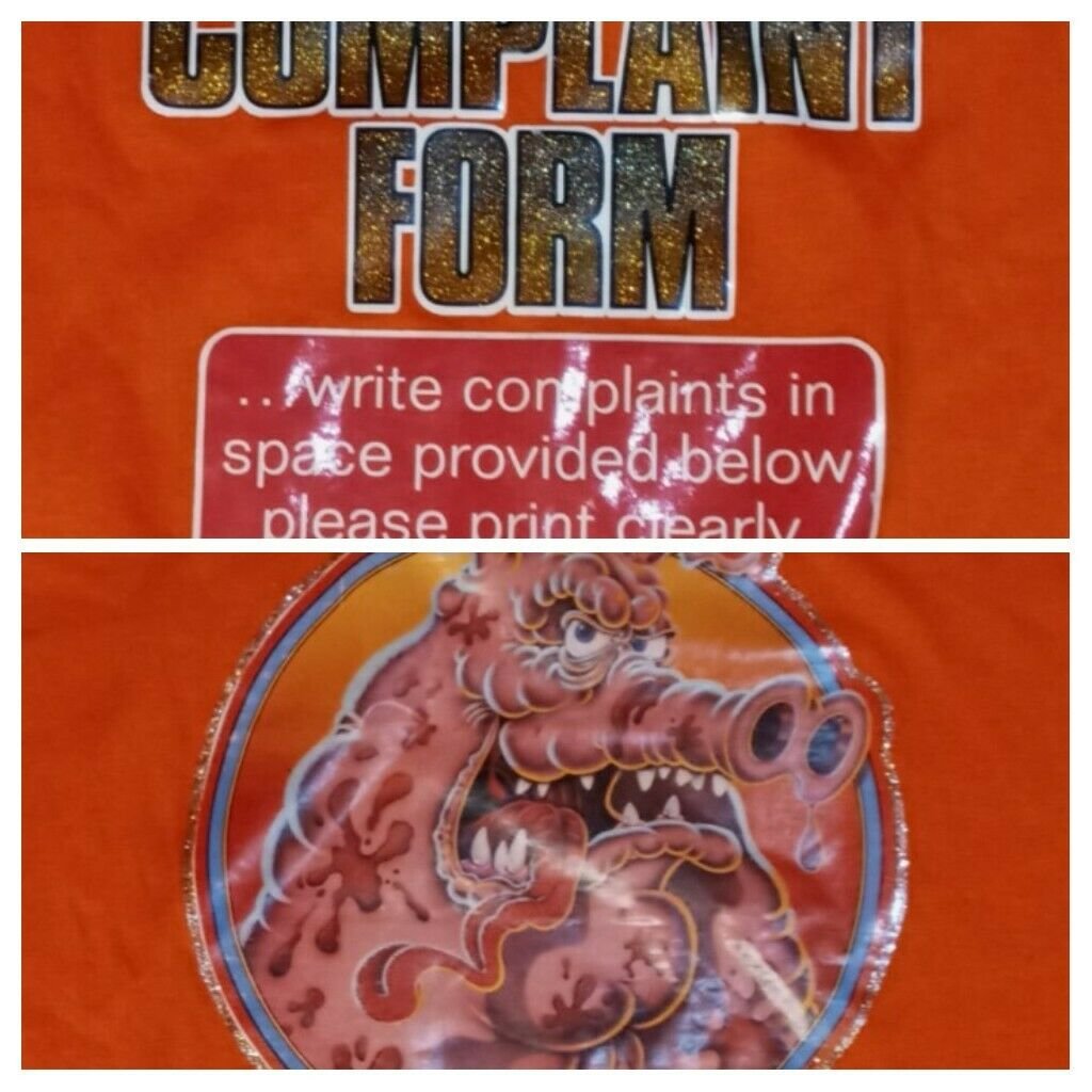 vintage 70s Complaint Form Born In Barn t shirt M 50/50 funny heat transfer