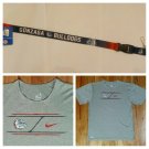 Nike Gonzaga Bulldogs Basketball Dri Fit t shirt with Lanyard small college