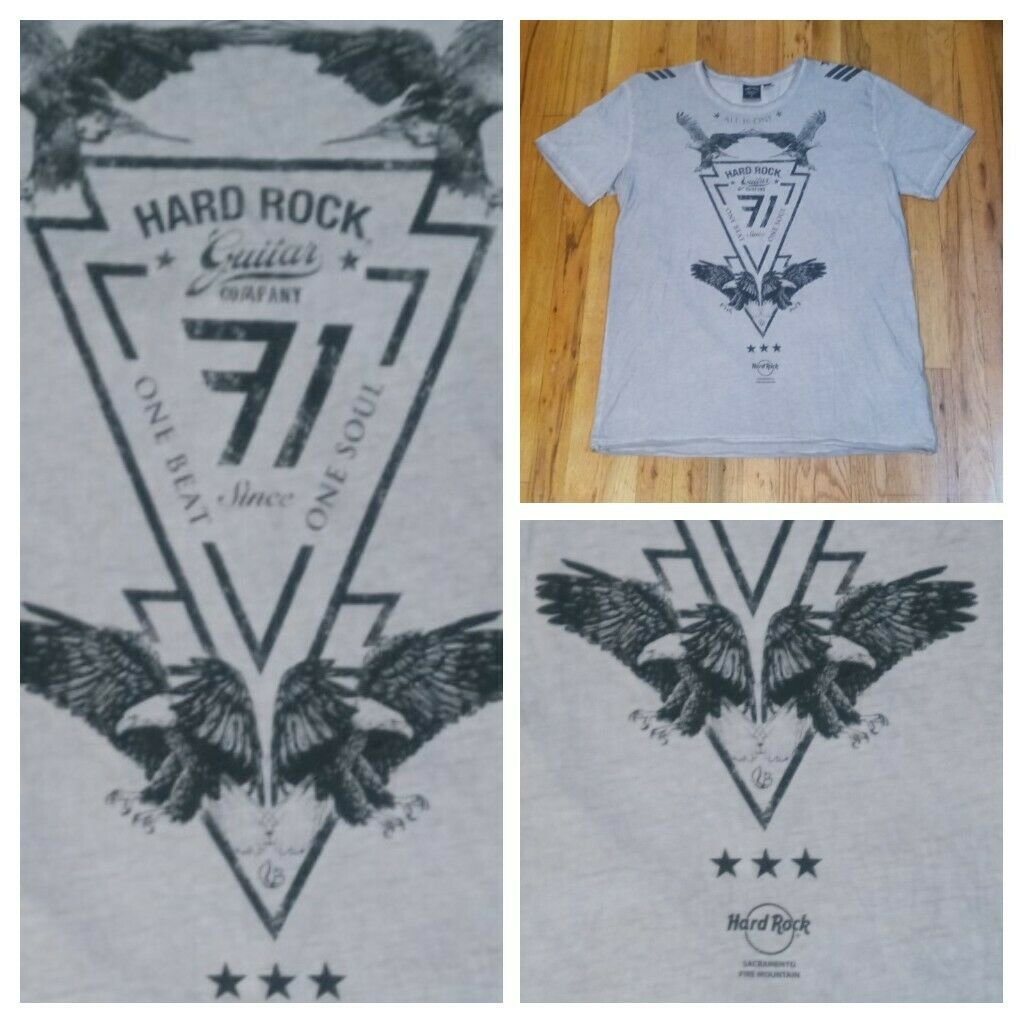 Hard Rock Cafe Guitar Resort Sacramento Fire Mountain Tattoo t shirt XL NEW nwot