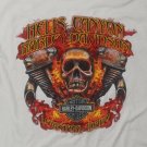 Harley Davidson Hells Canyon Flaming Skull t shirt L motorcycle idaho