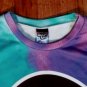 Alien Ying Yang Psychedelic Rainbow Tie Dye Sweatshirt shirt M UFO hippie ganja