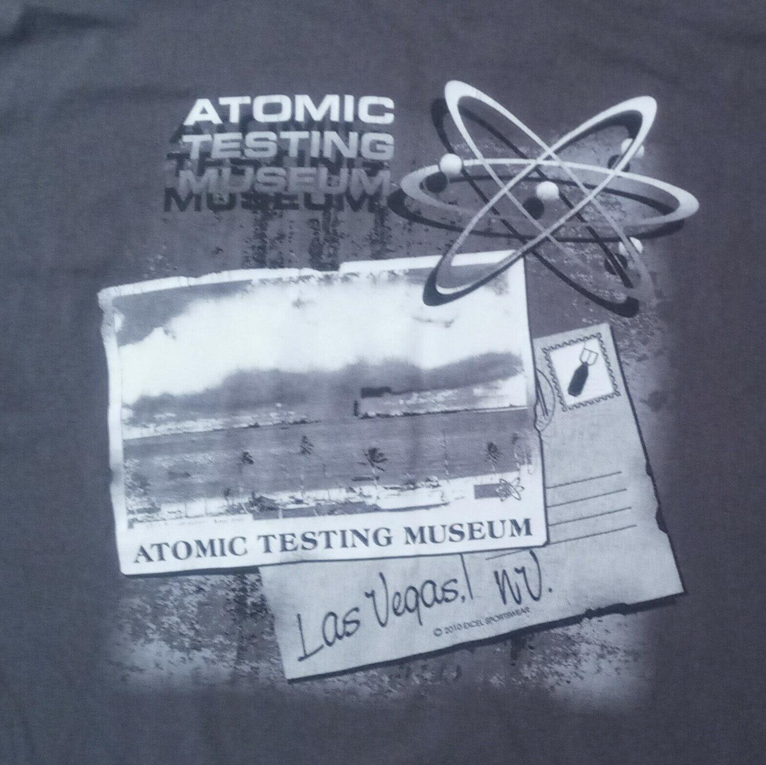 Atomic Testing Museum Las Vegas t shirt L military USAF air force science plane