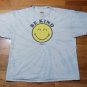 Smiley Face Be Kind Happy t shirt 2XL light blue tie dye grateful dead peace