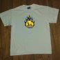 vintage skateboard Sideout Flaming Head Logo t shirt M skate beach surfboard