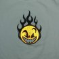 vintage skateboard Sideout Flaming Head Logo t shirt M skate beach surfboard