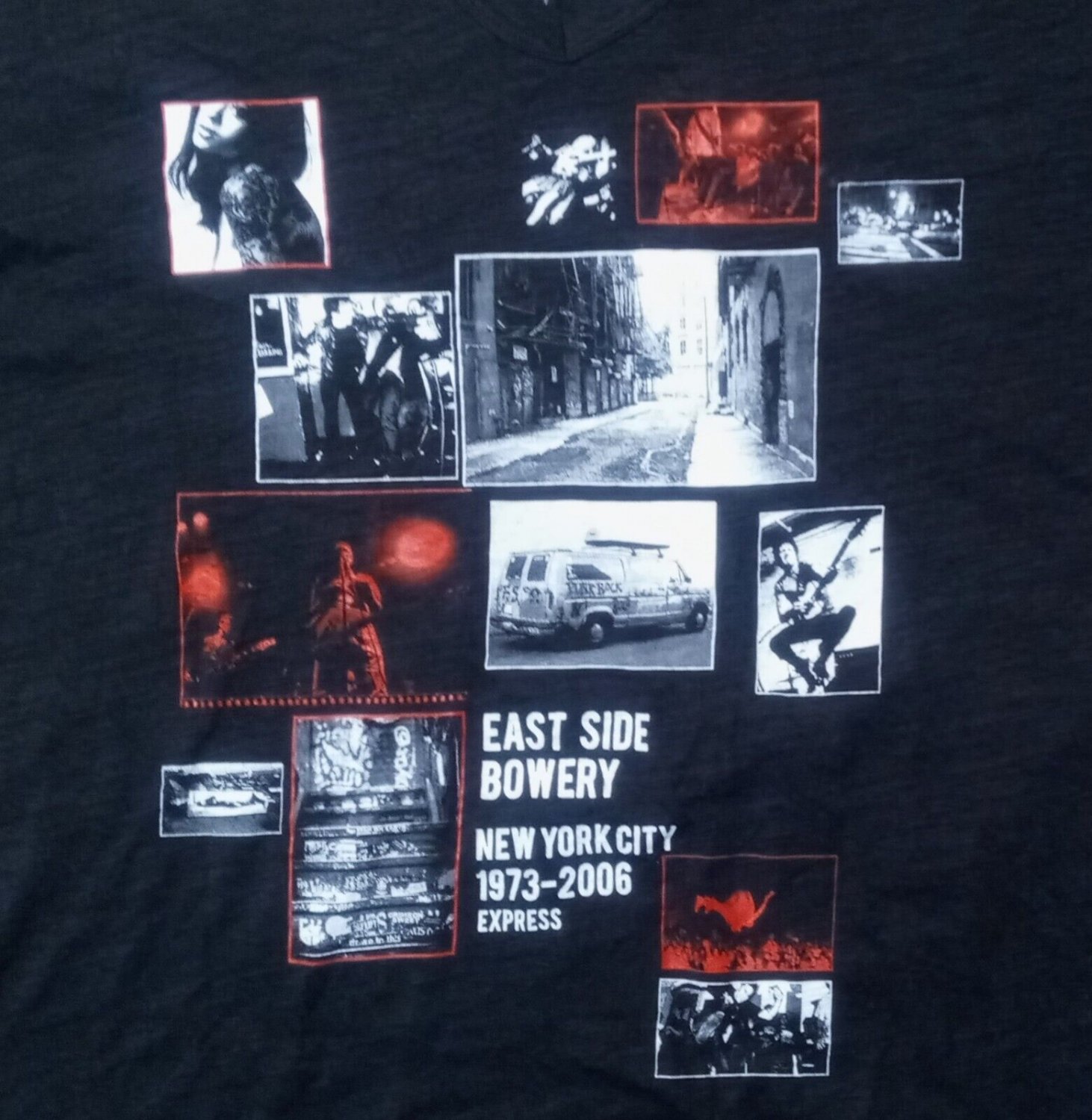 New York City Punk Rock East Side Bowery 1973 - 2006 t shirt 2XL guitar thrash