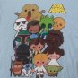 Star Wars Kawaii Ewok 2 t shirt lot M Luke Skywalker anime cartoon Darth Vader