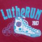 vintage 80s single stitch tennis shoes marathon Lutheran Lutherun t shirt L