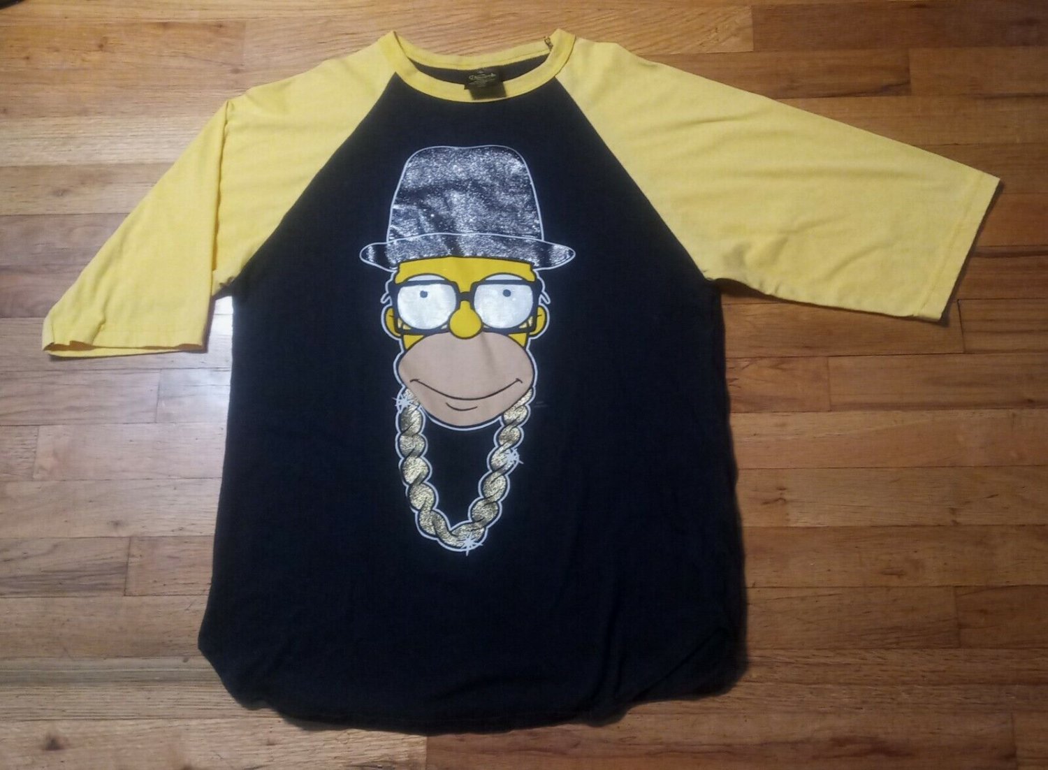 rare Homer Simpson Run DMC raglan jersey t shirt M Family Guy South Park cartoon