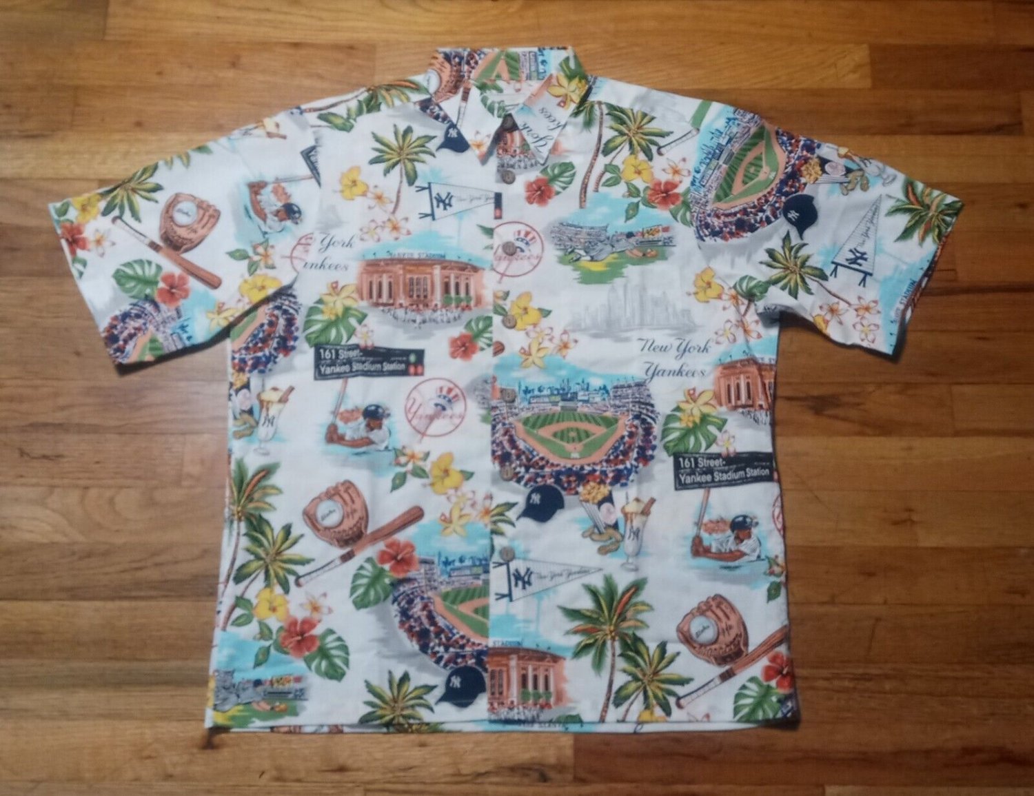 New York Yankees Aloha Hawaiian Reyn Spooner Shirt New nwt Aaron judge Babe Ruth