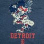 Detroit Tigers Baseball Mascot Paws t shirt L 50/50 lions pistons red wings