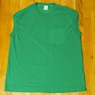 vintage single stitch front pocket muscle t shirt XL 50/50 tank top sleeveless