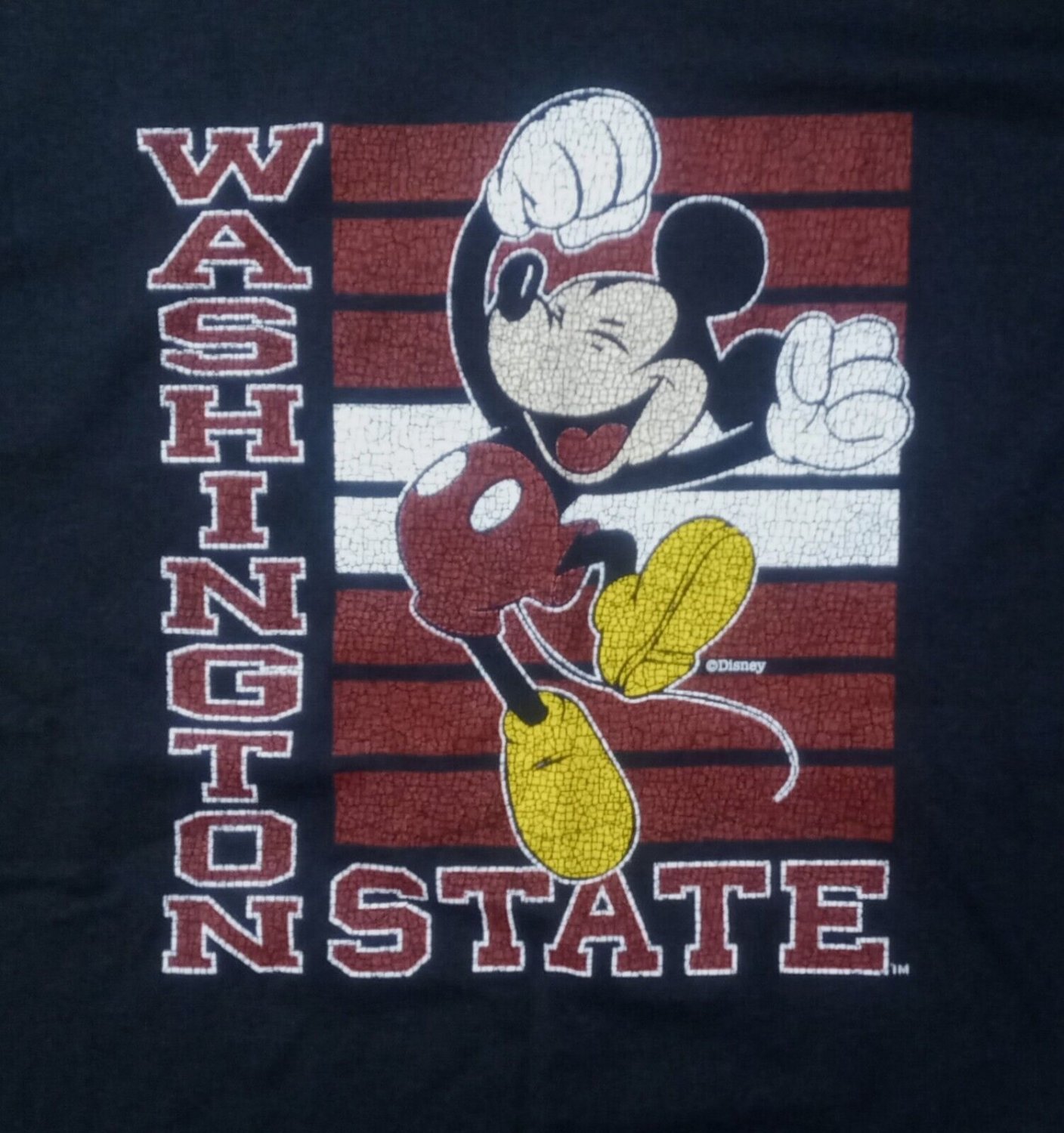 Washington State Cougars Mickey Mouse Disney t shirt XL NEW football basketball
