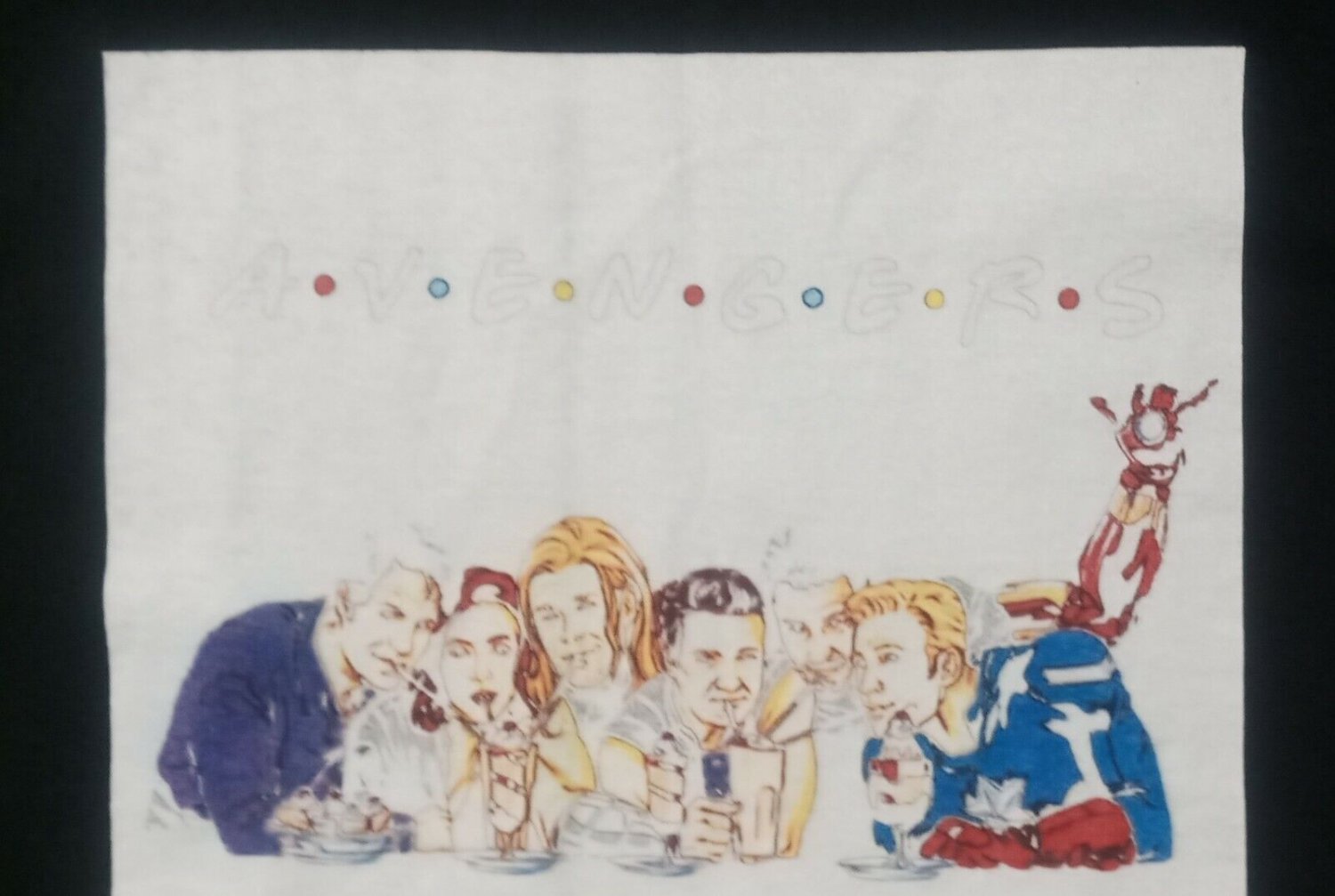 fun Avengers t shirt XL Thor Iron Man Captain America Scarlet Witch Hawkeye