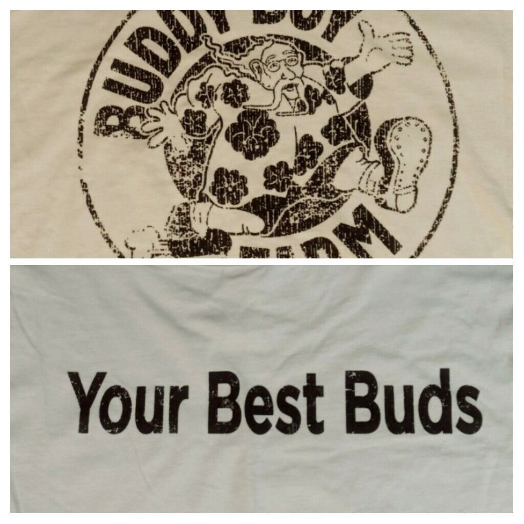 marijuana Buddy Boy Farm Best Bud Ganja t shirt M NEW grateful dead hippie