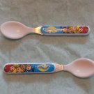 Vintage Teletubbies Child Flatware Spoon lot of 2 breakfast spoons