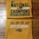 NDSU Bisons Football College Champs 2 t shirt lot XL NEW sports basketball