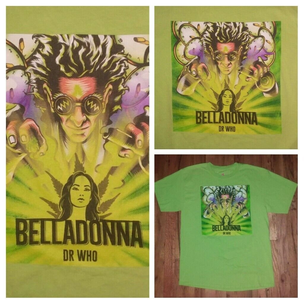 Dr Who Weed t-shirt Marijuana Pot Ganja Belladonna sci-fi marijuana college