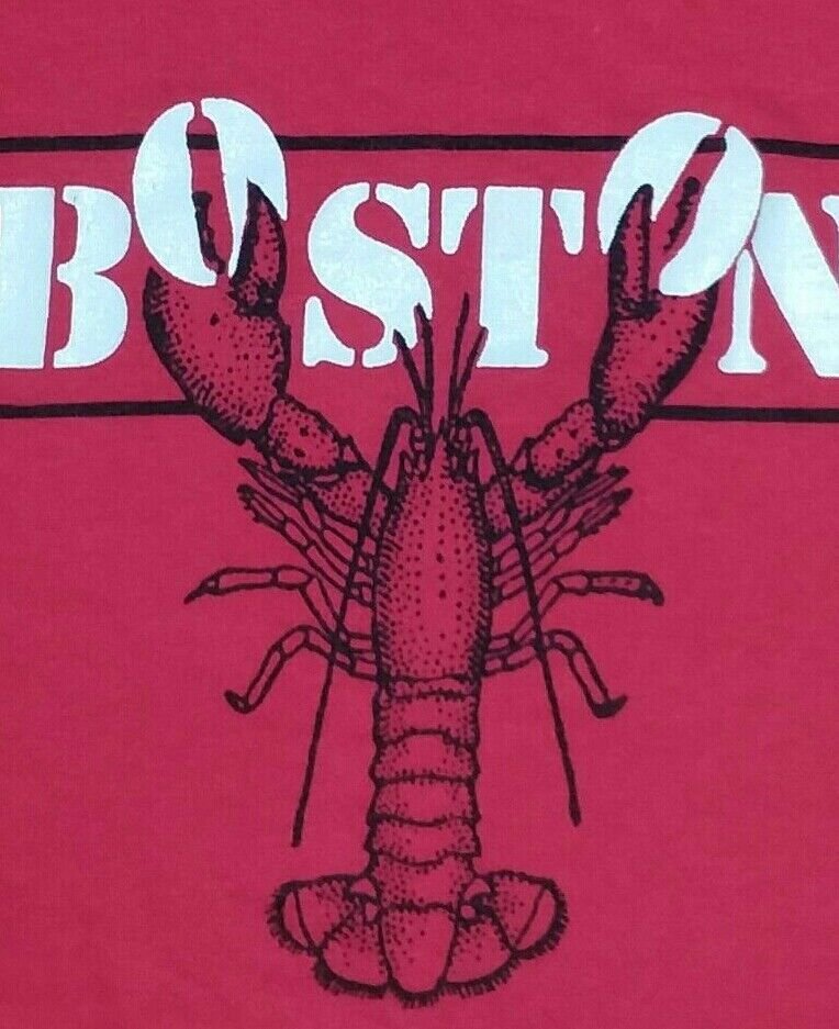 vintage single stitch Boston Lobster Souvenir t shirt M L red sox celtics bruins