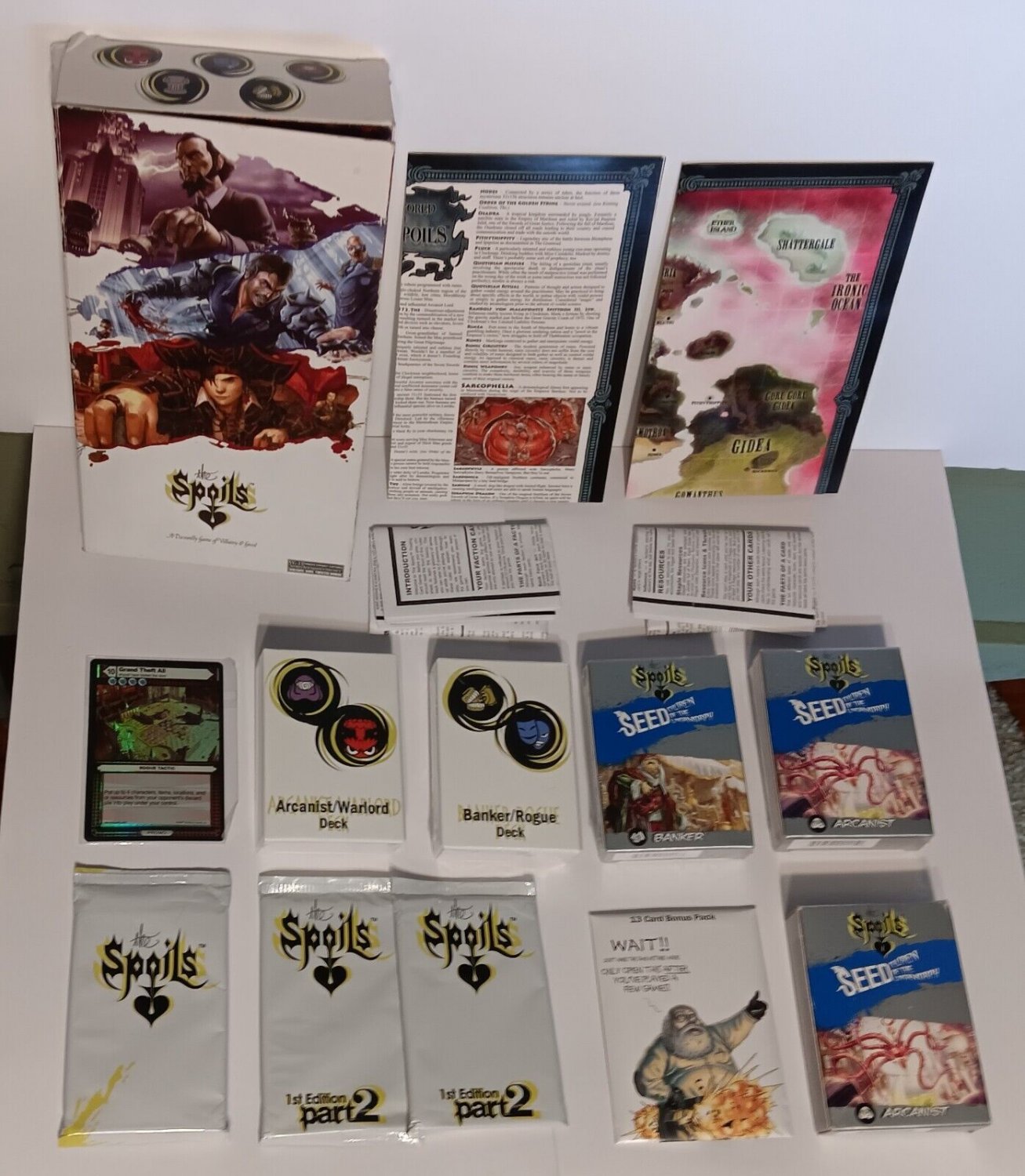 The Spoils CCG Starter Kit By Tenacious Card Game A Dastardly Game Of Villainy