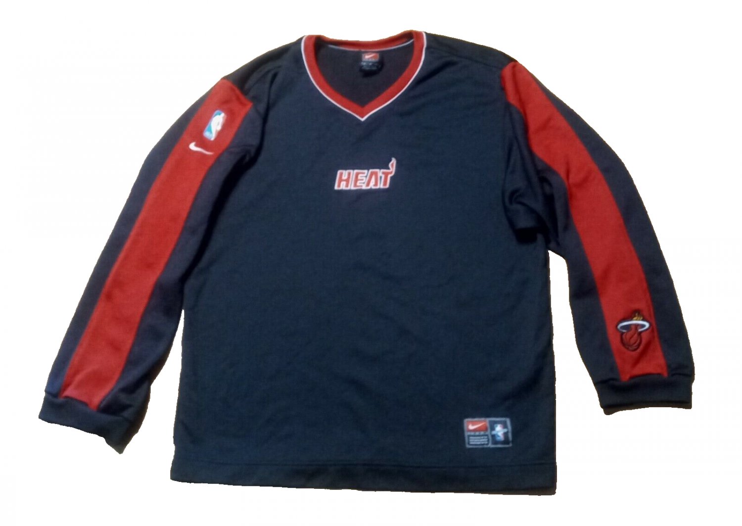 vintage Nike Miami Heat Sweater Sweatshirt shirt NBA basketball Shaq