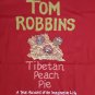 Tom Robbins Tibetan Peach Pie t-shirt red NEW NWT rare book promo XL
