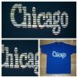 vintage single stitch Chicago Souvenir silver ink blue t shirt L bears cubs