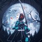 Tanjiro Demon Slayer t-shirt Full Moon Silhouette anime cartoon Japanese