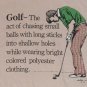 vintage 80s single stitch Golf Lover ball polyester pants funny t shirt XL 50/50