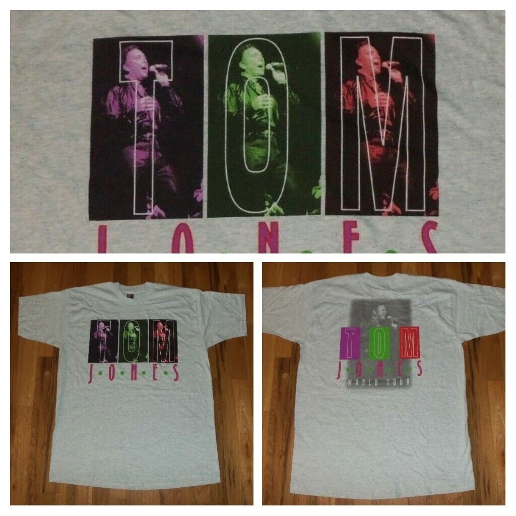 vintage concert Tom Jones World Tour t shirt XL NEW neil diamond elvis Presley