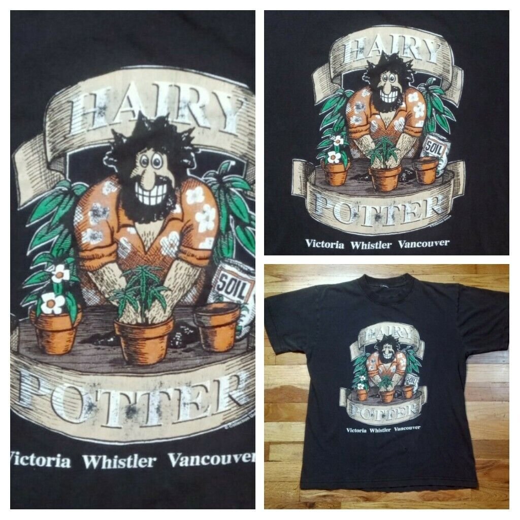 Hippie Harry Potter t shirt M Garden Grower Ganja Marijuana Pothead