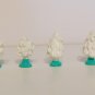 vintage Boley Frozen blue water fountain with snow white bush Polly Pocket Size