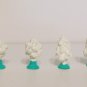 vintage Boley Frozen blue water fountain with snow white bush Polly Pocket Size