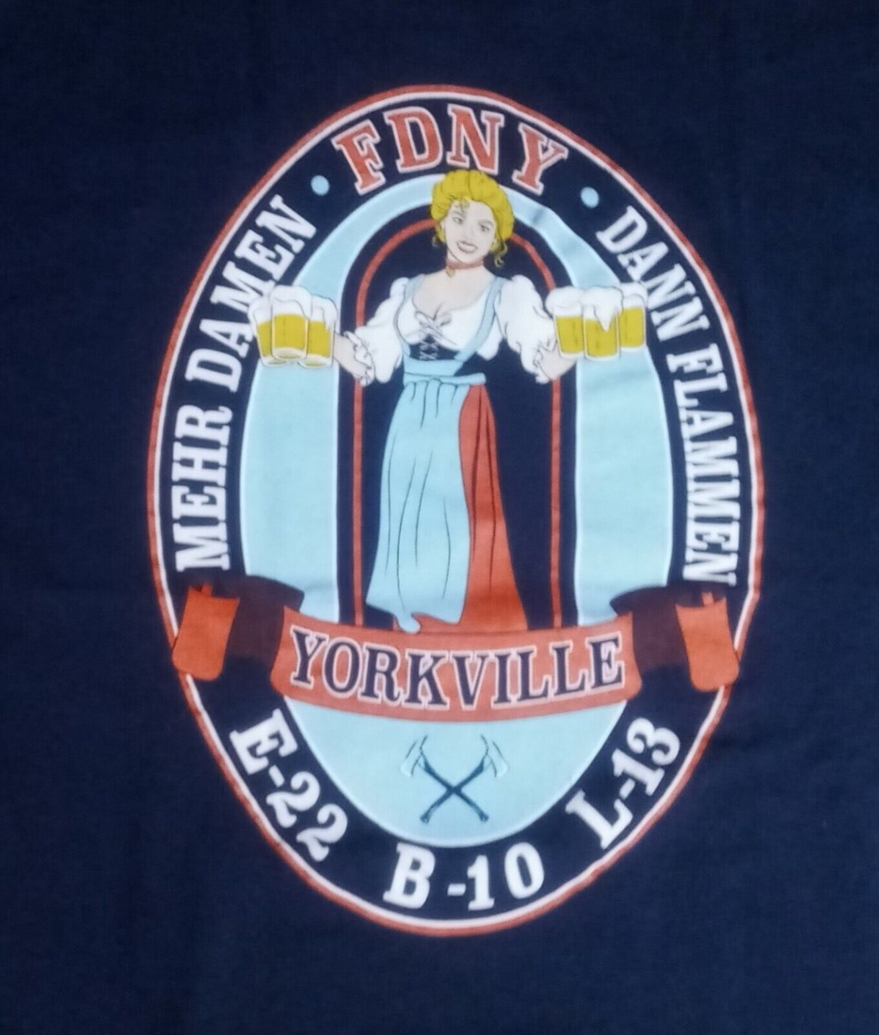 FDNY New York Yorkville St Pauli Girl t-shirt 50/50 fire department beer