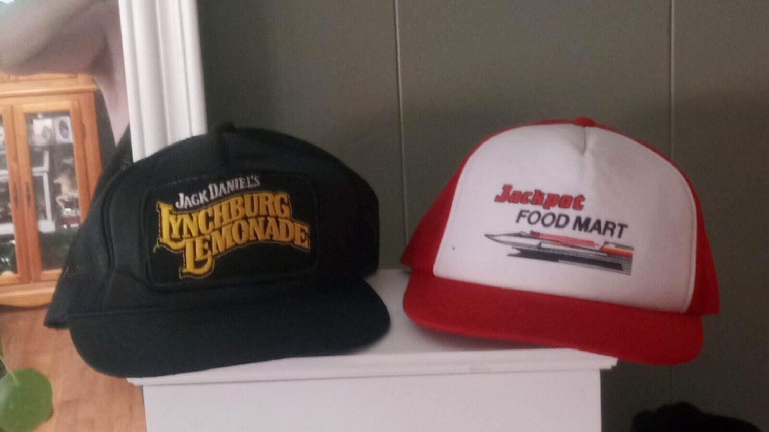 vintage trucker Jack Daniels Lynchburg Lemonade Jackpot hydroplane 2 hat cap lot