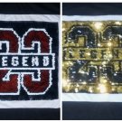 Michael Jordan Chicago Bulls 23 Legend Gold Victorious t shirt L sequence flip