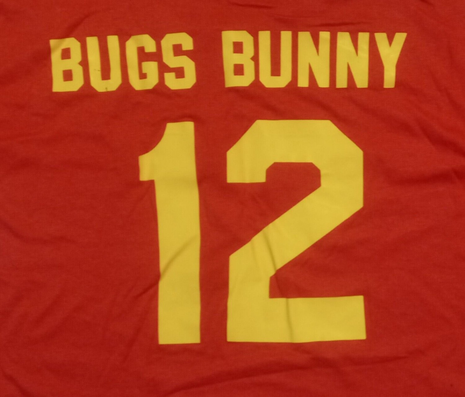 Vintage bugs Bunny Atlanta Hawks colors baseball softball jersey shirt M 50/50