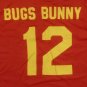 Vintage bugs Bunny Atlanta Hawks colors baseball softball jersey shirt M 50/50