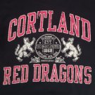 vintage Cortland Red Dragons t-shirt college football baseball University