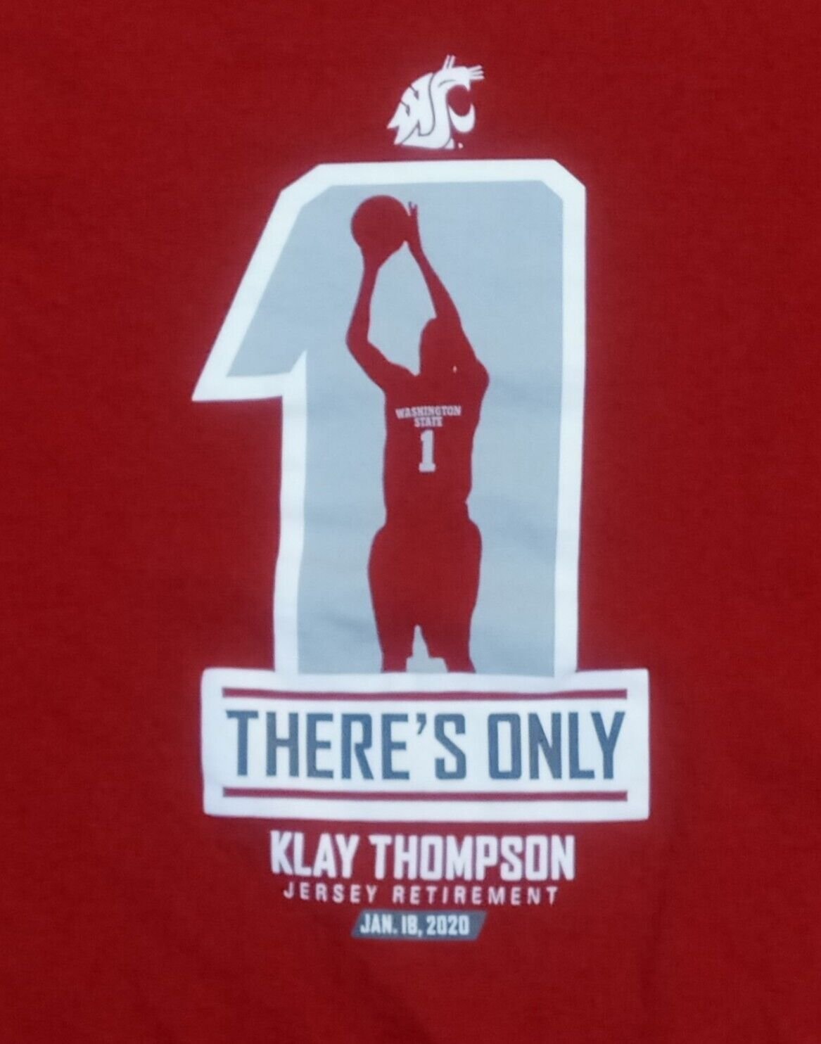 Washington State Cougars Klay Thompson Jersey Retirement t shirt XL basketball