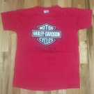 vintage HARLEY DAVIDSON MOTORCYCLE LOGO RED t shirt M souvenir nascar chevy ford