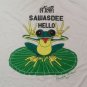 vintage Bangkok Thailand Sawasdee Hello Funny Frog t shirt L lizard animal
