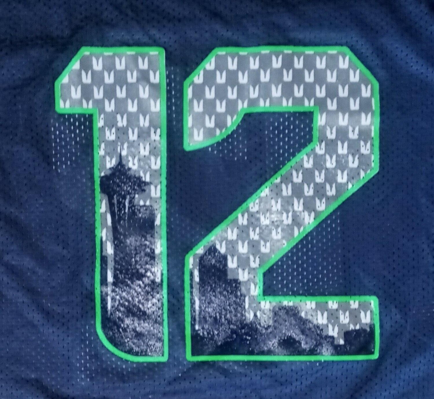 Seattle Seahawks 12th Fan Space Needle City scape logo Jersey NEW Geno smith