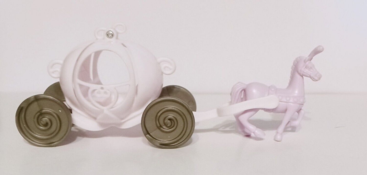 BOLEY Ice Princess Horse and Cinderella style carriage Polly Pocket Size