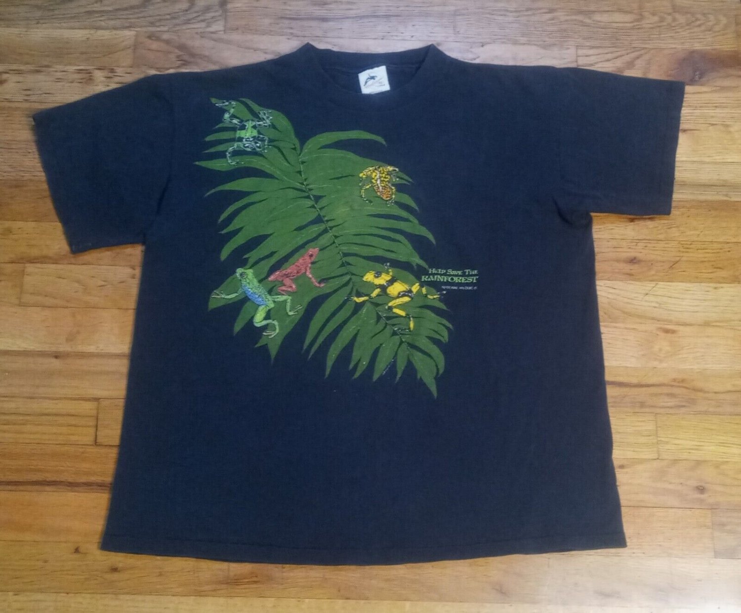 vintage single stitch National Wildlife Rainforest t-shirt tree frog animal