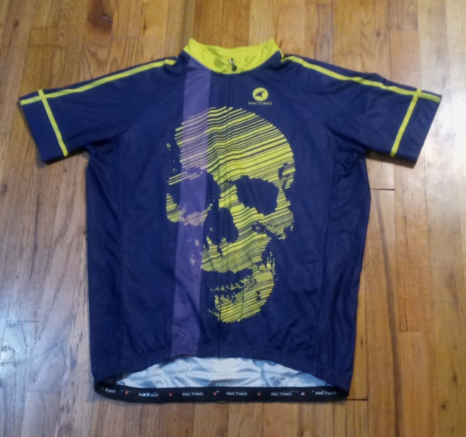 Pactimo Skull Cycling Jersey Artist Leif Jones Design Bicycle M bike rare