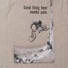 vintage Wheel Sports Bike t shirt L Beer Numbs Pain mountain tag bike motorcycle