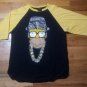 rare Homer Simpson Run DMC raglan jersey t-shirt Family Guy Aerosmith hip hop