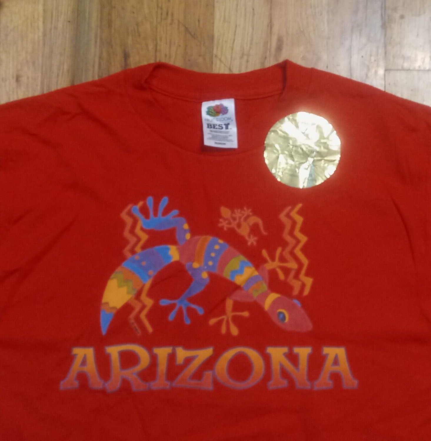 vintage Arizona Rainbow Gecko Lizard desert souvenir t shirt M 50/50 NEW